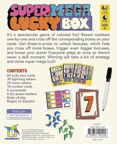 Gamewright - SUPER MEGA LUCKY BOX - The Spectacularly Strategic Game of Probability, Plannning and a Touch of Luck! Cooperative, Excellent Multi-Player to Large Group Gameplay in Saudi Arabia