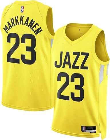 Lauri Markkanen Utah Jazz NBA Kids Youth 8-20 Yellow Gold Icon Edition Swingman Jersey in Saudi Arabia
