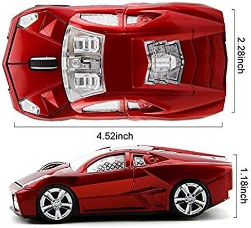 Sleep Sport Car Shaped Wireless Computer Mouse Ergonomic Gaming Optical Mouse USB 2.4G Mini Receiver Office Accessories for PC Windows Laptop Notebook Mac in Saudi Arabia