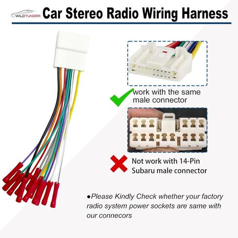 20Pin Radio Wiring Harness for Nissan 2007-2017/ Subaru 2008-2015 Aftermarket Radio Stereo Wire Harness with Antenna Adapter Aftermarket Car Stereo CD Player Stereo Receiver Wire Cable 70-7552 in Kuwait