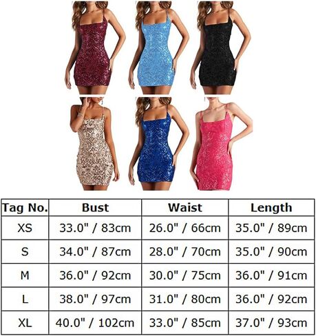 ODIZLI Women's Spaghetti Straps Sparkly Sequins Bodycon Mini Dress Party Nightclub in Saudi Arabia