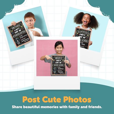 First Day Last Day of School Chalkboard Double Sided Sign with Frame - 14" x 10" in Saudi Arabia