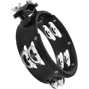 جرس طبل الدف المثبت من Zerodeko مقاس 6 بوصات، نغمات خشبية سوداء مع مشبك لمجموعة الطبل، لوازم حامل الصنج أداة قرع محمولة لأداء الموسيقى in Kuwait