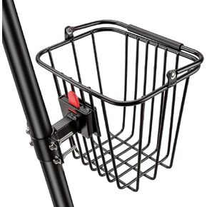 CXWXC Scooter Basket with Handle- Quick Release Front Bike Basket for E-Scooters - Bicycle Baskets with Fixed Bracket Fits Folding Bikes, Kick and Knee Scooters in Saudi Arabia