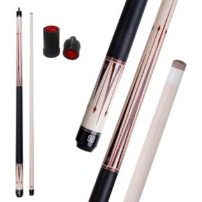 Pool Cue Stick for Adults, 58" Inch Pool Cue with 12.5mm Tip Hard Maple 2-Piece Billiard Cue Stick Beginner Pool Cue in Saudi Arabia
