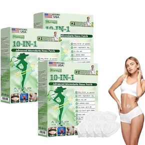 Moringa Patch,10-in-1 Nano Microdarts Patch,Natural Formula for Women and Men Suitable for All Skin(3 Boxes) 1 in Kuwait