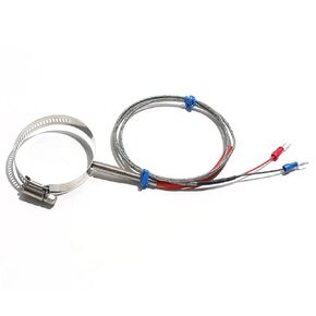 K-Type E-Type PT100 Clamp Hoop Patch Temperature Sensor Probe Adjustable Diameter 21-44mm/40-63mm/72-95mm 1M/2M/3.0M 1Pcs(PT100 Dia40-63mm 3.0M) in Saudi Arabia