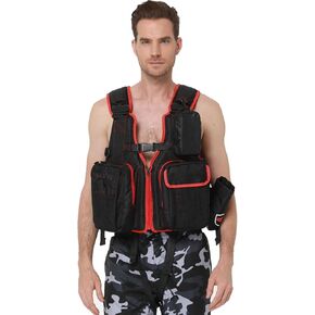 Fly Fishing Vest Reinforced Oxford Fabric Pearl Cotton Padding for Stream Casting River Wading Freshwater Angling in Kuwait
