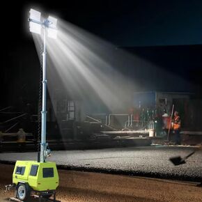 Rugged Mobile Hydraulic Light Tower Hydraulic Telescopic Light Tower for Mining and Industrial Sites High Stability Trailer Mounted System for Construction Crews in Kuwait