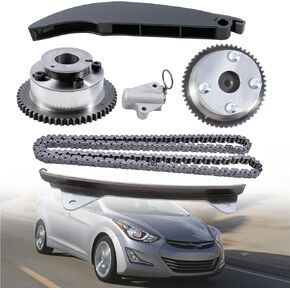 Engine Timing Chain Kit w/VVT Camshaft Gear Sprocket Compatible with 14-20 Hyundai Tucson Elantra Kia Soul Forte Cerato Forte5 2.0 Replace 243212E010 24320-2E000 243212-E010 in Saudi Arabia