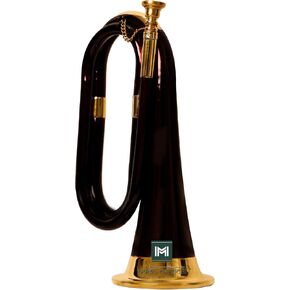 Copper Brass Bugle 10.6" BUGLE 800 US Military Cavalry Style, Brass with Mouthpiece & Gig Bag, 4" Bell Black in Saudi Arabia