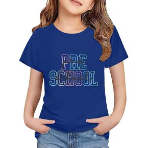 Toddler Kids Back to School Shirt Youth Boys Girls First Day of Preschool Tshirts Children Cute (a-Blue, 2-3 Years) in Kuwait