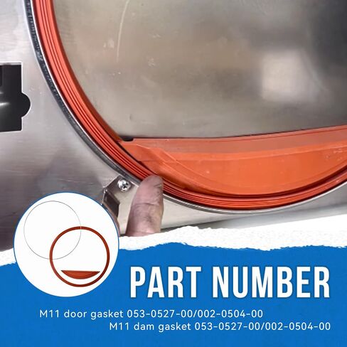 مجموعة حشيات الباب 002-0504-00 M11 المتوافقة مع أجهزة التعقيم بالبخار Midmark M11 Ultraclave وM11D، تتضمن حشية باب 053-0527-00 12.750 بوصة، وحشية سد 002-0508-00 وحلقة حشية 057-0790-00 in Kuwait