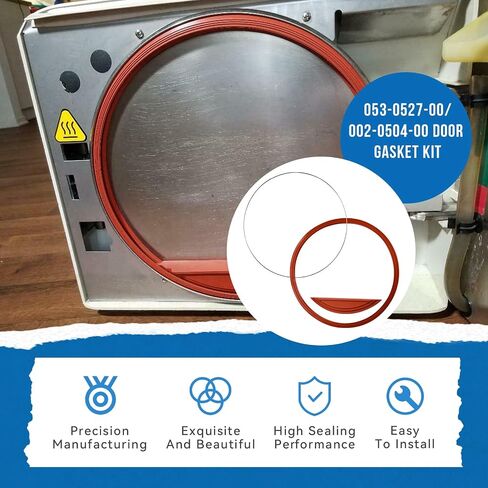 مجموعة حشيات الباب 002-0504-00 M11 المتوافقة مع أجهزة التعقيم بالبخار Midmark M11 Ultraclave وM11D، تتضمن حشية باب 053-0527-00 12.750 بوصة، وحشية سد 002-0508-00 وحلقة حشية 057-0790-00 in Kuwait