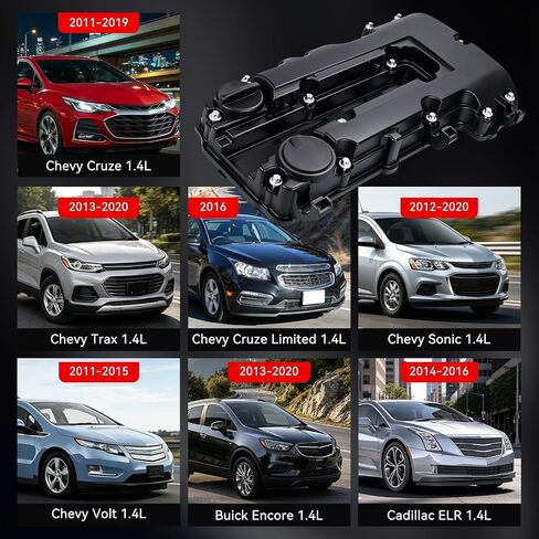 Engine Valve Cover kit with Gaskets, Bolts Compatible with 2011-2020 Chevy Cruze Sonic Trax Volt Buick Encore Cadillac ELR L4 Replaces# 55573746 25198498 264-968 25198874 in Kuwait