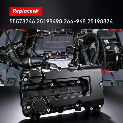 Engine Valve Cover kit with Gaskets, Bolts Compatible with 2011-2020 Chevy Cruze Sonic Trax Volt Buick Encore Cadillac ELR L4 Replaces# 55573746 25198498 264-968 25198874 in Kuwait