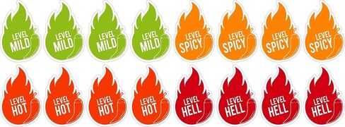 StickerTalk Spicy Food Identification Stickers, 1 inches by 1.5 inches in Kuwait