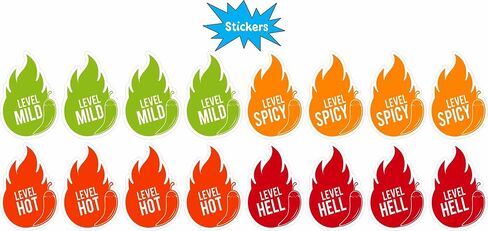 StickerTalk Spicy Food Identification Stickers, 1 inches by 1.5 inches in Kuwait