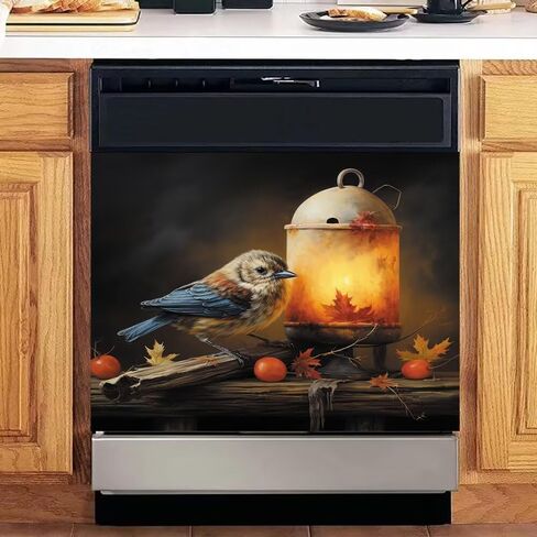Pumpkin Dishwasher Magnet Cover, 23 x 17 Inch Magnetic Dishwasher Decal, Waterproof Seasonal Kitchen Decor for Autumn Harvest Thanksgiving Home Decoration in Kuwait