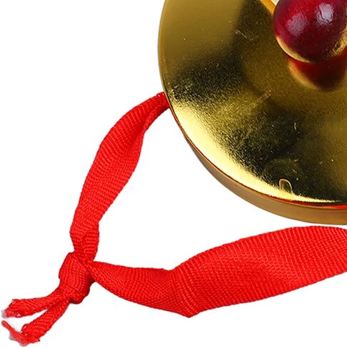 Gong Hand Gong Portable Musical Instrument 12cm Gold Enhance Rhythm Coordination with Traditional Chinese Percussion Instrument Lightweight Metal Wood with Ergonomic Handle (9cm) in Kuwait