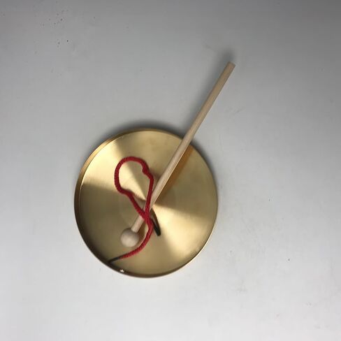 15.4cm Dia Small Copper Hand Gong Orff Percussion Instrument Brass Gong for Celebration, Party, Festivals in Kuwait