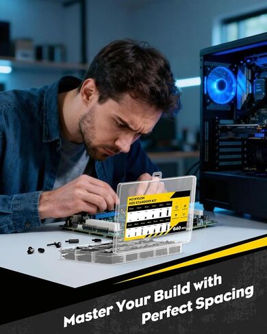 مجموعة أدوات المواجهة من النايلون M3 من Vibit، 640 قطعة، مواجهات اللوحة الأم السداسية للذكور والإناث والإناث، مواجهات ثنائي الفينيل متعدد الكلور مع براغي، مجموعة متنوعة من فواصل براغي المواجهة السداسية، أعمدة ملولبة للوحات الدوائر in Kuwait