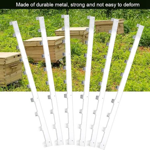 6Pcs 9 Frame Spacer for Bee Hive, 14.57 x 0.94in Beehive Frame Spacers, Easily Installing Metal Beehive Frame Strips for Beekeepers to Fix and Support Box Frames in Kuwait