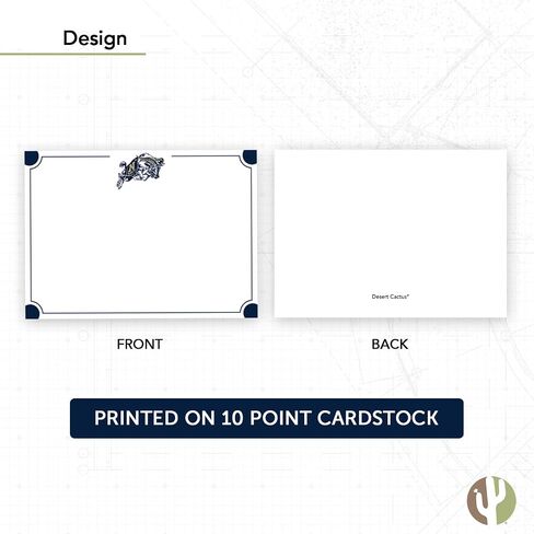 Desert Cactus United States Naval Academy Notecards 10 Pack Stationery Cardstock Midshipmen Navy USNA Includes Envelopes Memo Party Thank You (Notecard 4b) in Saudi Arabia