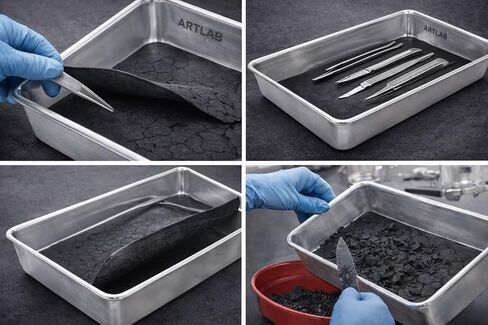 ARTLAB-مقلاة تشريح من الألومنيوم بالشمع الأسود مقاس 11 طولًا × 7 عرضًا × 1.5 ارتفاعًا، مقلاة تشريح للمعدات الأساسية لمختبر الأحياء للاستخدام العام للتشريح (قطعة واحدة لكل واحدة) in Kuwait