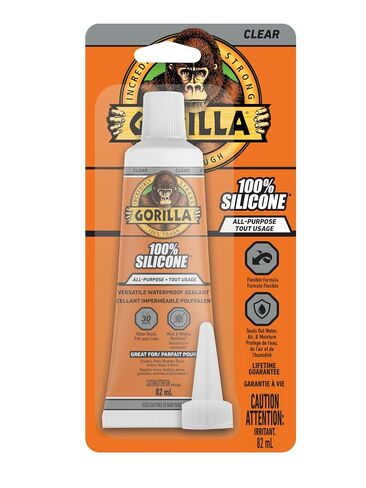 Gorilla 82ml Acrylic Silicone Caulk Sealant Tube, Water Resistant, 2.8 Fl Oz, Paste in Kuwait
