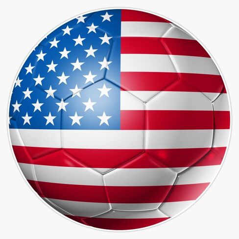 Magnet Usa Football Soccer Football Ball With Usa Flag Ball Magnet Vinyl Decal Sticker 5" in Kuwait