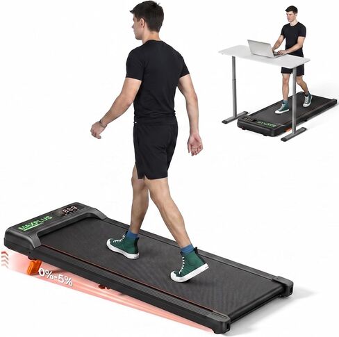 Portable Walking Pad with Incline, Under Desk Walking Pad Treadmill for Home Small Office, 3.0HP 350lbs Capacity Mini Compact Walking Jogging Running Machine with Remote Control and LED Display in Kuwait