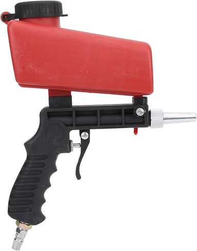 Pneumatic Sandblasting Gun Small Handheld Sand Machine 90PSI Air Sandblasting Tool for Rust Removal Polishing 21lbs Capacity Aluminum Alloy 2 Nozzles in Saudi Arabia