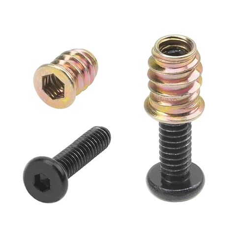 Threaded Wood Inserts for Furniture, 1/4-20 x 1-5/32 Inch, 28 Sets with Hex Screws and Wrenches, Furniture Fasteners (A Kit) in Saudi Arabia