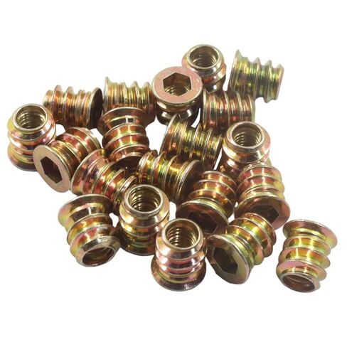 20 Pcs M5 x 10mm Threaded Insert, Hex Drive Furniture Nuts Threaded Insert Nuts, Wood Inserts Hex Socket for Wood Furniture in Saudi Arabia