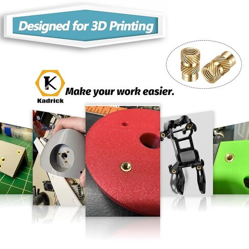Kadrick 520Pcs M2 M3 M4 M5 Threaded Inserts Assortment Kit + Heat Set Insert Tool for 3D Printing Components in Saudi Arabia