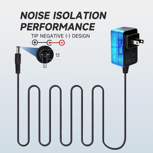 Stormee SPD-1 DC 9V 1.2A Guitar Pedal Power Supply with 5 Way Daisy Chain Cables, AC Wall Charger Power Adapter for Most Guitar Effect Pedals (Tip Negative) in Kuwait