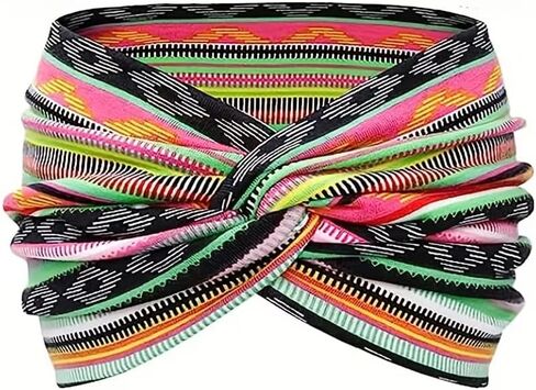 Stylish Sports Headband – Wide Cross Design, Sweat-Absorbent, Elastic & Breathable for Fitness and Outdoor Activities in Kuwait
