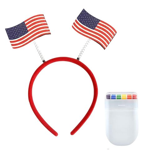 American Flag Headband and Face Paint Set Football fan headband Football Fan Accessories for Game Day Sports Party Decorations 2 Pack in Kuwait
