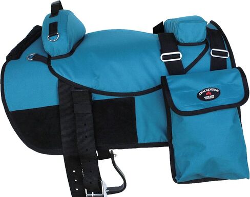 Horse Western Bareback Saddle Pad Trail w/ Pockets Girth Stirrups 39205 in Kuwait