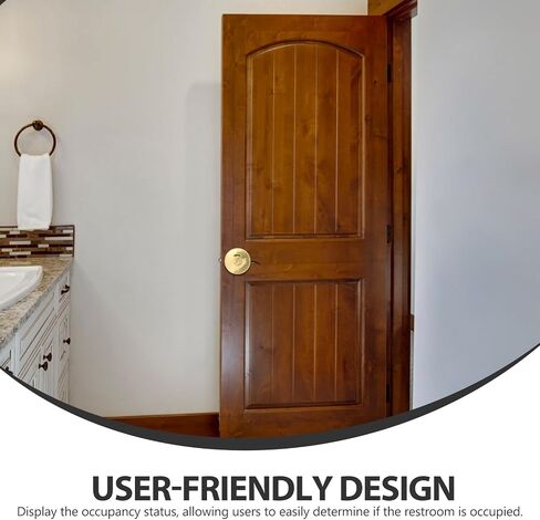 Privacy Indicator Lock for Bathroom Doors with Occupancy Display, Zinc Alloy Sturdy Bathroom Stall Lock Suitable for Office Buildings and Partition Door Privacy Protection in Kuwait