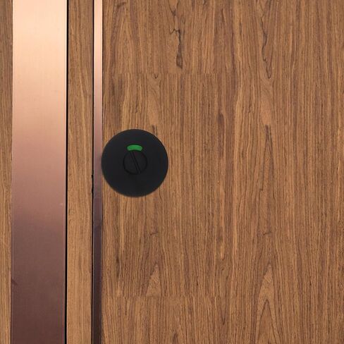 Privacy Indicator Door Lock for Public Restrooms and Office Buildings, Zinc Alloy Material with Easy Installation and Occupancy Status Display, Black Commercial Bathroom Stall Lock in Kuwait