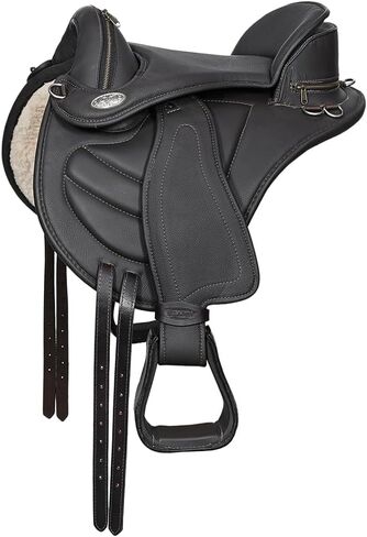 HILASON Horse English Treeless Saddle Endurance Trail Pleasure Leather in Kuwait