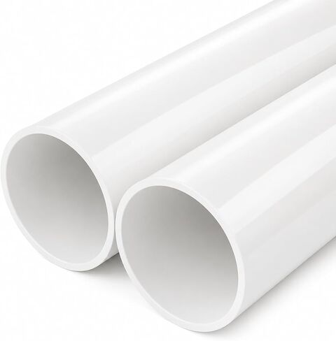 2 Pcs 1/2 Inch PVC Pipe with 0.84 Inch OD, 17 Inch SCH40 White Furniture Grade PVC Pipes, Fits Standard 1/2 Inch PVC Fittings, Easy to Cut for DIY Frames, Greenhouse, Garden and Workshop Projects in Saudi Arabia
