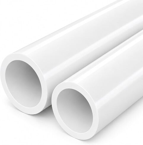 2 Pcs 1/2 Inch PVC Pipe with 0.84 Inch OD, 17 Inch SCH40 White Furniture Grade PVC Pipes, Fits Standard 1/2 Inch PVC Fittings, Easy to Cut for DIY Frames, Greenhouse, Garden and Workshop Projects in Saudi Arabia