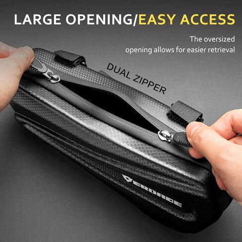 EROADE Bike Frame Bag, Bicycle Triangle Bag, Hard Shell Waterproof Down Tube Storage Bag for MTB Road Bike Cycling Accessories (1.2L) in Kuwait
