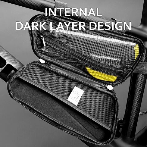 EROADE Bike Frame Bag, Bicycle Triangle Bag, Hard Shell Waterproof Down Tube Storage Bag for MTB Road Bike Cycling Accessories (1.2L) in Kuwait