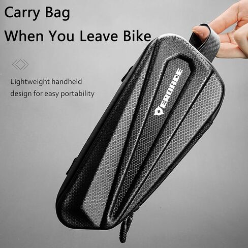 EROADE Bike Frame Bag, Bicycle Triangle Bag, Hard Shell Waterproof Down Tube Storage Bag for MTB Road Bike Cycling Accessories (1.2L) in Kuwait