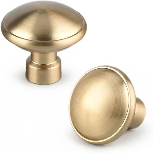 10 Pack Antique Brass Cabinet Knobs, Kitchen Cupboard Pulls, Single Hole Furniture Hardware, Zinc Alloy Handle for Bathroom Dresser, Wardrobe Drawer Knob in Kuwait