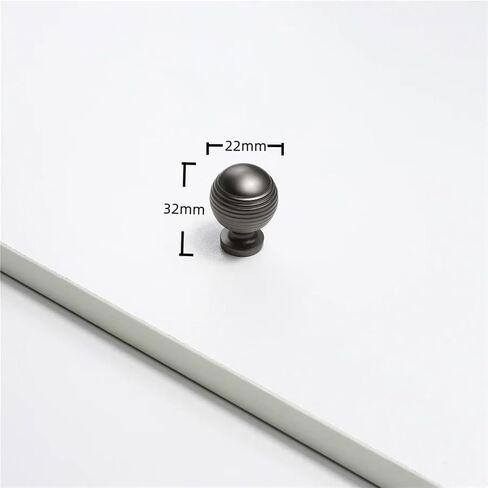 Furniture Handles Solid Round Cabinet Wardrobe Dresser Drawer Cupboard Door Handle Pulls 1Pcs(8-Pearl Grey) in Kuwait